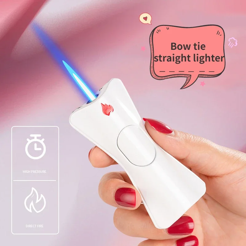 Светящаяся зажигалка многоразовая газовая струя ветрозащитная сигаретная