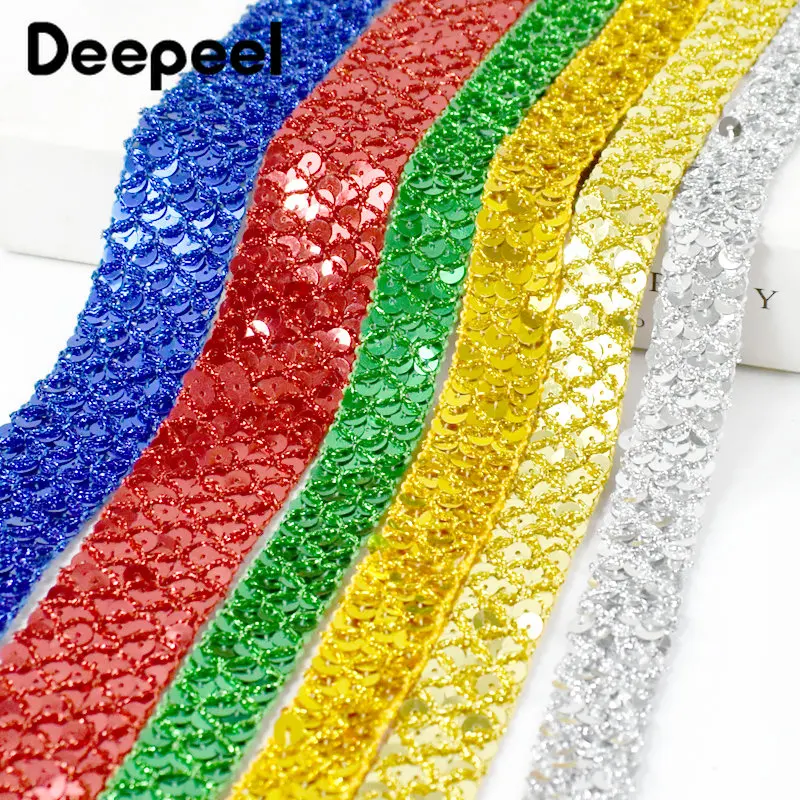 

12 метров, 15/20/35 мм, Полиэстеровая кружевная отделка, блестки, украшение для одежды, лента, домашний текстиль, отделка «сделай сам»