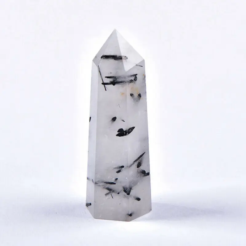 

Special Natural Black Tourmaline Tower Healing Energy Stone Crystal Quartz Home Decoration Office Accessories7-8CM