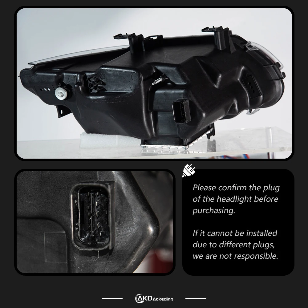 Фото AKD 2 шт. для BMW M3 E92 330i 335i M3 2006-2013 E93, светодиодные фары в стиле R-Line, аксессуары для тюнинга №5