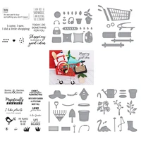 add to cart series cutting dies and clear stamp new 2022 scrapbooking paper making hat shoe plant embossing frame card craft