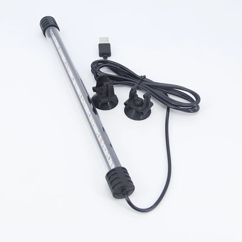 Разноцветная светодиодная подсветка для аквариума 17-37 см с USB погружная лампа