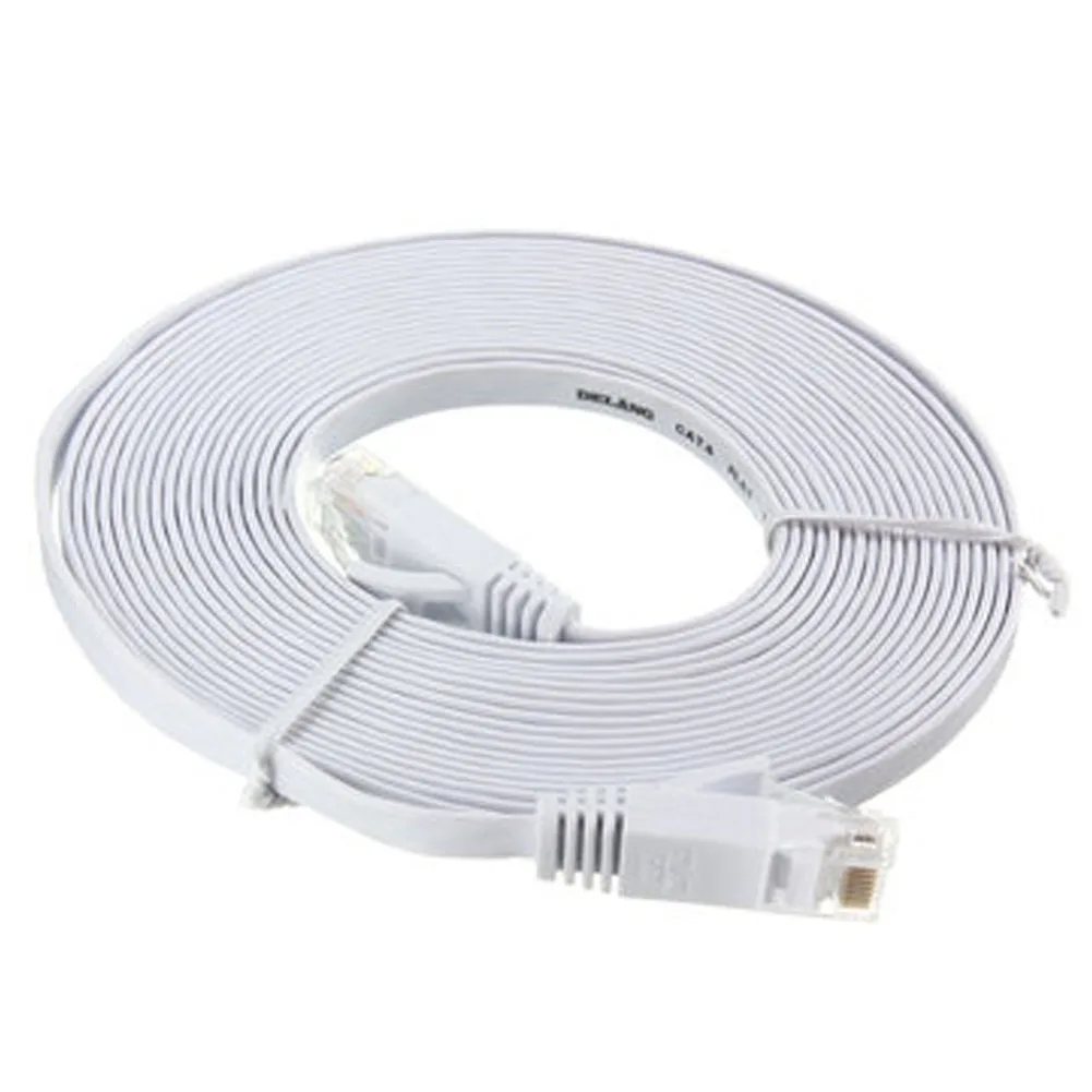 

50 футов (15 метров) Cat 6 RJ45 кабель Ethernet плоская сеть прочный компьютер