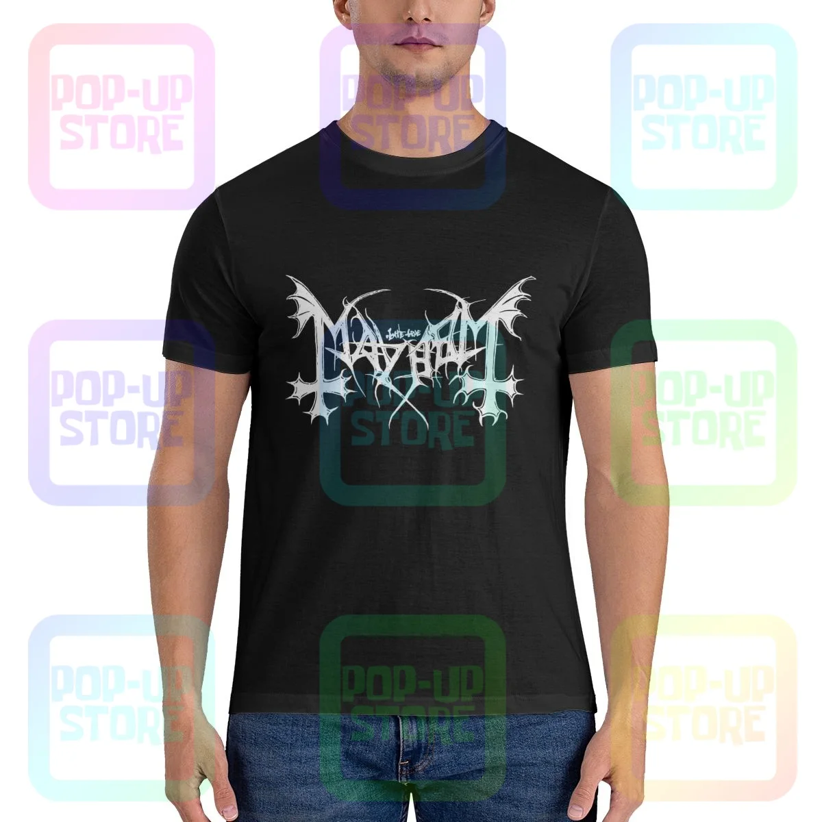 Mayhem White Logo Band Shirt T-shirt 