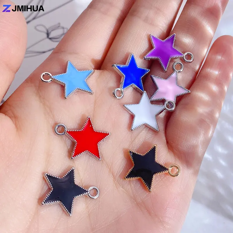 

15pcs Colorful Star Charms Pendant Enamel Charm For Jewelry Making Earrings Bracelets Necklaces DIY Handmade Crafts Accessories