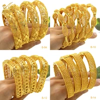 aniid indian jewelry 24k gold plated bangles for women arabic hawaiian luxury bangle charm bracelets wedding wholesale gifts