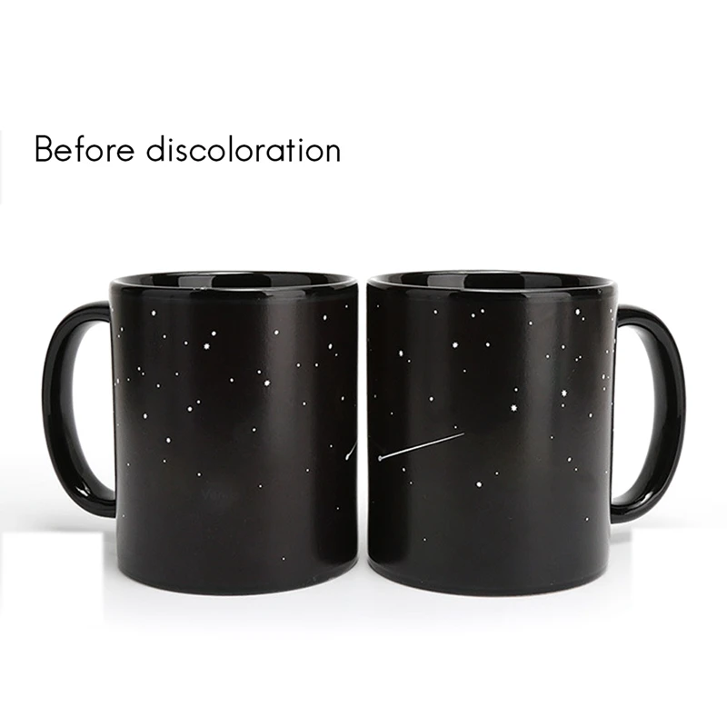 Ceramic Cups Changing Color Mug Milk Coffee Mugs Friends Gifts Student Breakfast Cup Star Solar System Mugs images - 6