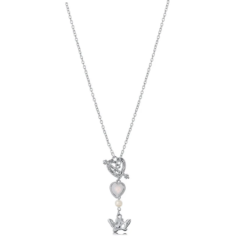 Женское колье с жемчужной подвеской в стиле хип-хоп |