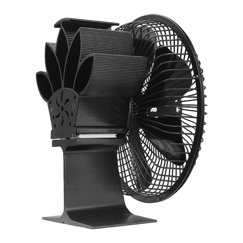 

Efficient Fan Fireplace Fan 6-Blade for Gas Pellet Wood Log Burning Stove 6-Blade Heat Distribution Quiet Fireplace