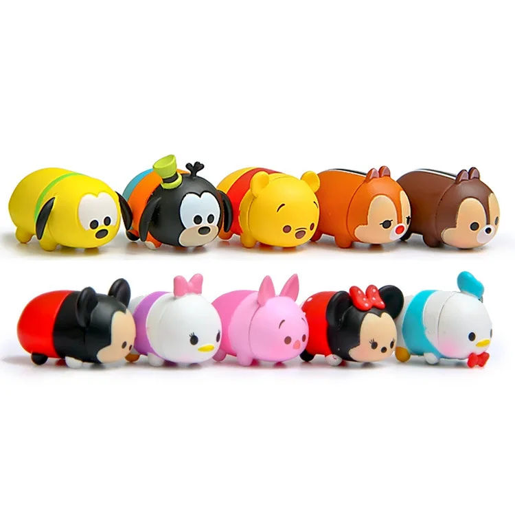 Милый мультяшный Микки Маус Творческий Tsum Дамбо штабелер кукла автомобиль
