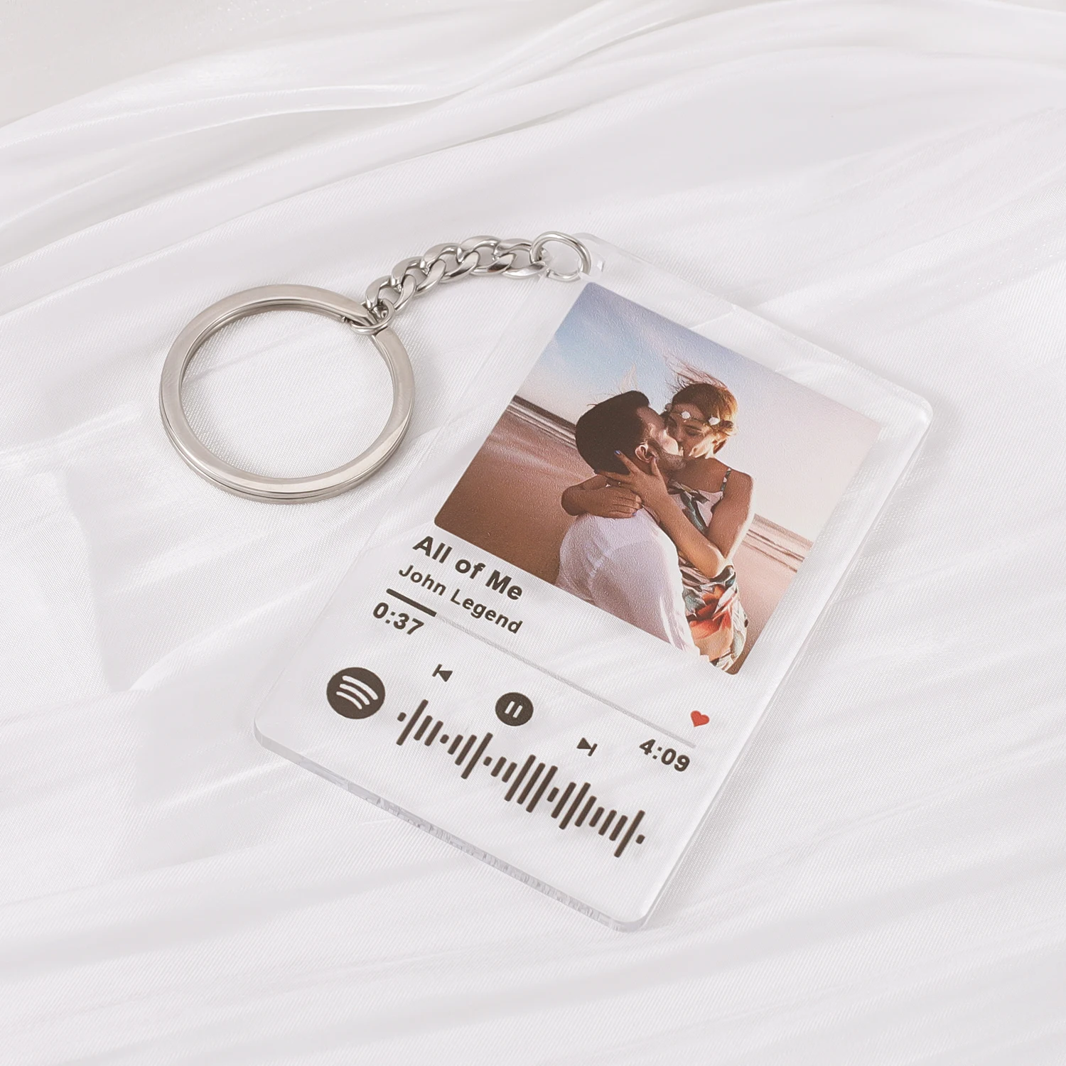 

Custom Spotify Code Acrylic Music Board Keychain Personalised Spotify Scan Code Key Chain Plaque Anniversary Photo Gift For Her