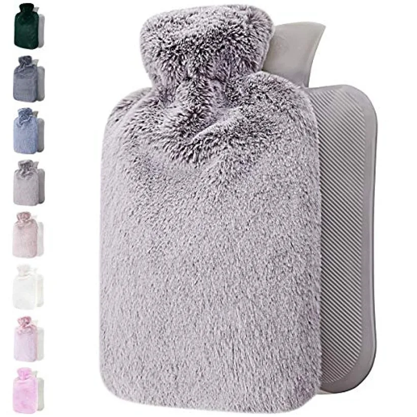 

Hot Water Bottle 2000ML Rubber High Density Winter Hand Warmer Portable Thick Hot Water Bottle Girls Pocket Feet Hot Water Bag