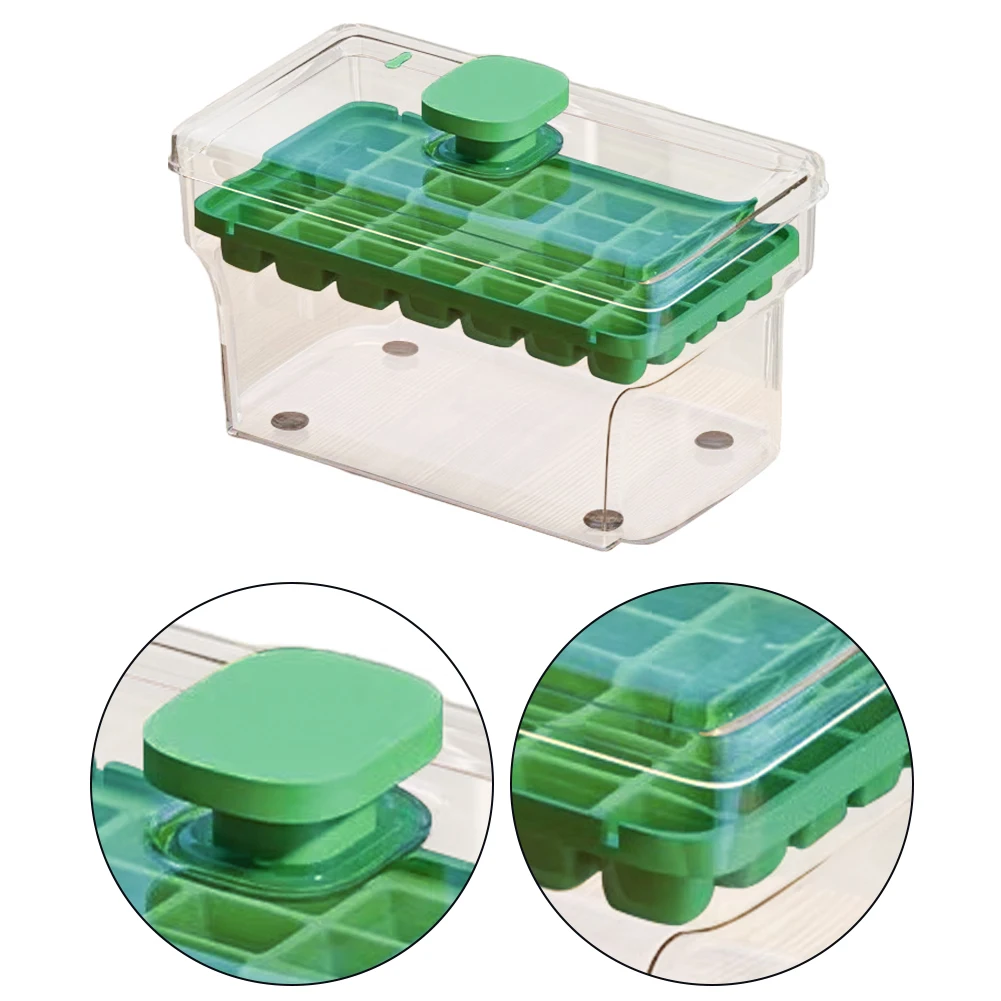 Пресс-форма для кубиков льда с лопатой бытовой ящик хранения 34/68 отделений