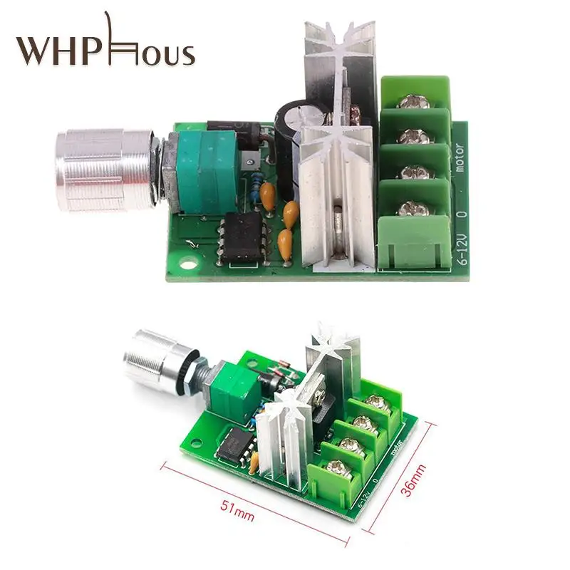 

DC 6V-12V 6A PWM Motor Speed Controller Low Voltage Motor Speed Controller Adjustable Drive Module