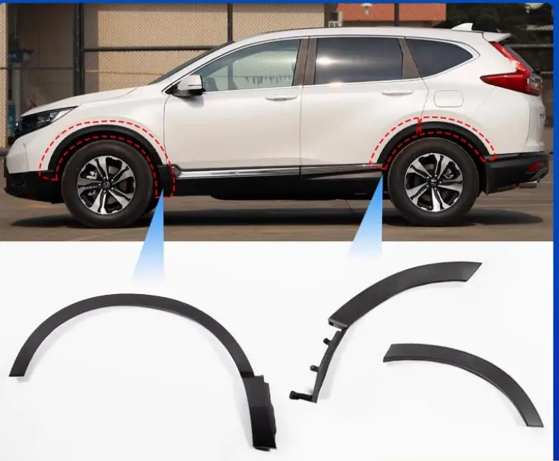 Оригинальные матовые накладки из АБС-пластика для Honda CRV 2017 2018 2019 2020 2021, накладки на колеса, расширители для бровей, круглая дуга (art.: 3920cf11ecade) - 3920cf11ecade