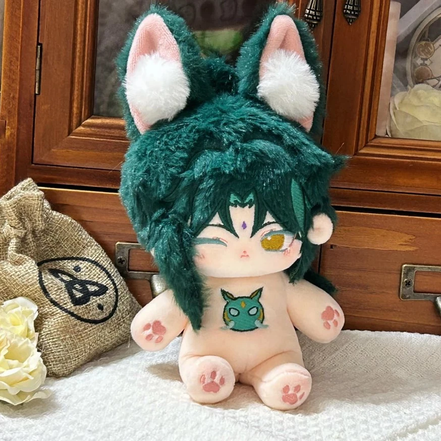 

Game Anime Genshin Impact Xiao Cute Animal Ear Doll Body Cosplay Plushie Dress Up Soft Plush Stuffed Dolls Toys Xmas Gift 15cm
