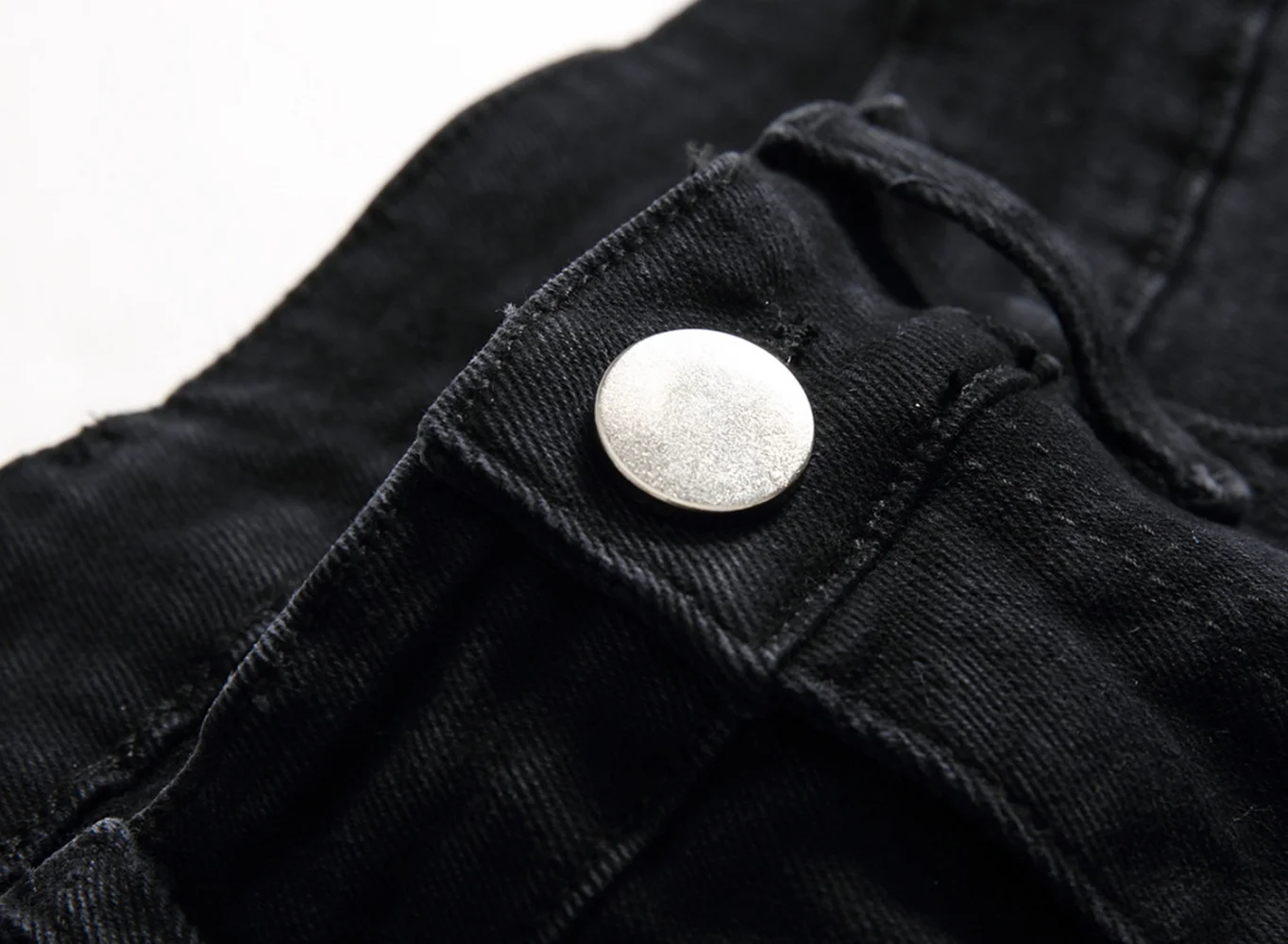 Spring Autumn New Men's Jeans Pleated Motorcycle Black Small Straight Slim Denim Pants Pleated Moto Trend Full Length Trousers