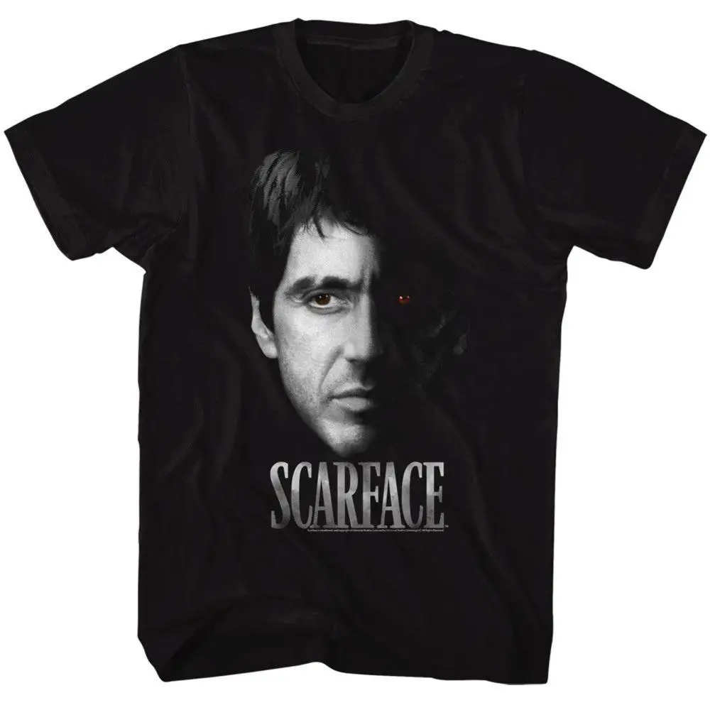 

Newest Funny Men'S Scarface Movie Al Pacino T-Shirt Red Eye Black Cotton Sm 5Xl Summer Style T Shirt