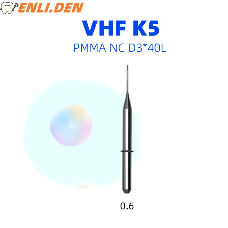 Стоматологические VHF K5 фрезерные боры для шлифовки PMMA D3 сверла диаметром 0 6/1 0/2 мм