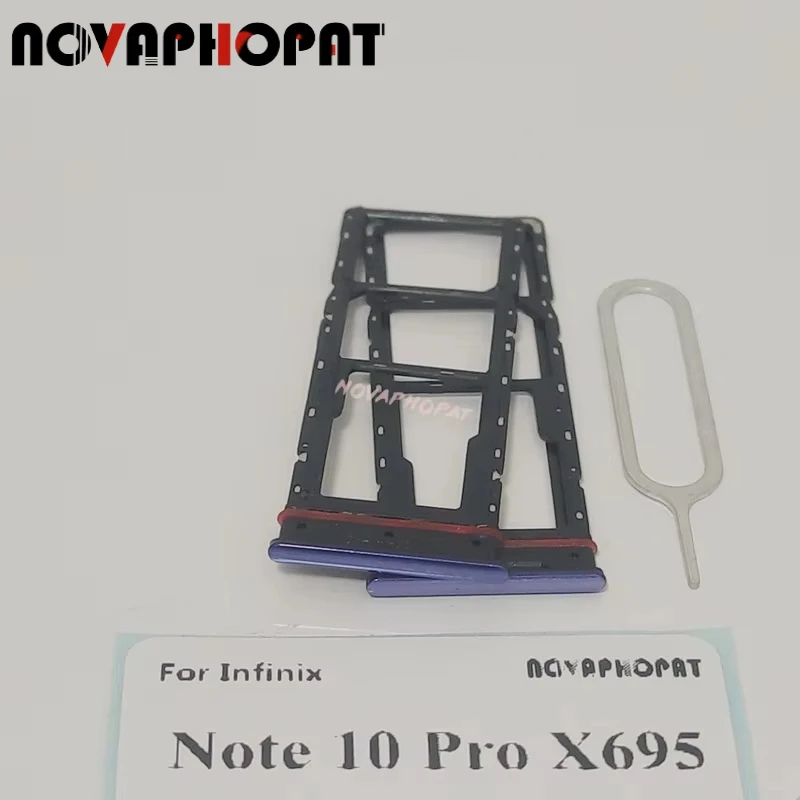 Novaphopat новый лоток для SIM-карты Infinix Note 10 Pro X695 X695C держатель слот-адаптер штифт