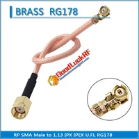 1x pcs high quality rp sma rpsma rp sma male to ipx u fl ipex female pigtail jumper rg178 cable rf connector coaxial low loss