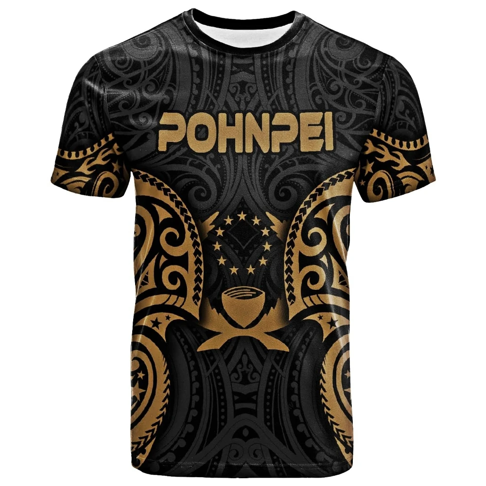 

POHNPEI Men's T Shirt O Neck 3D Print Street Fashion Style Harajuku Casual Loose Short Sleeve Oversized Easy Matching Shirt