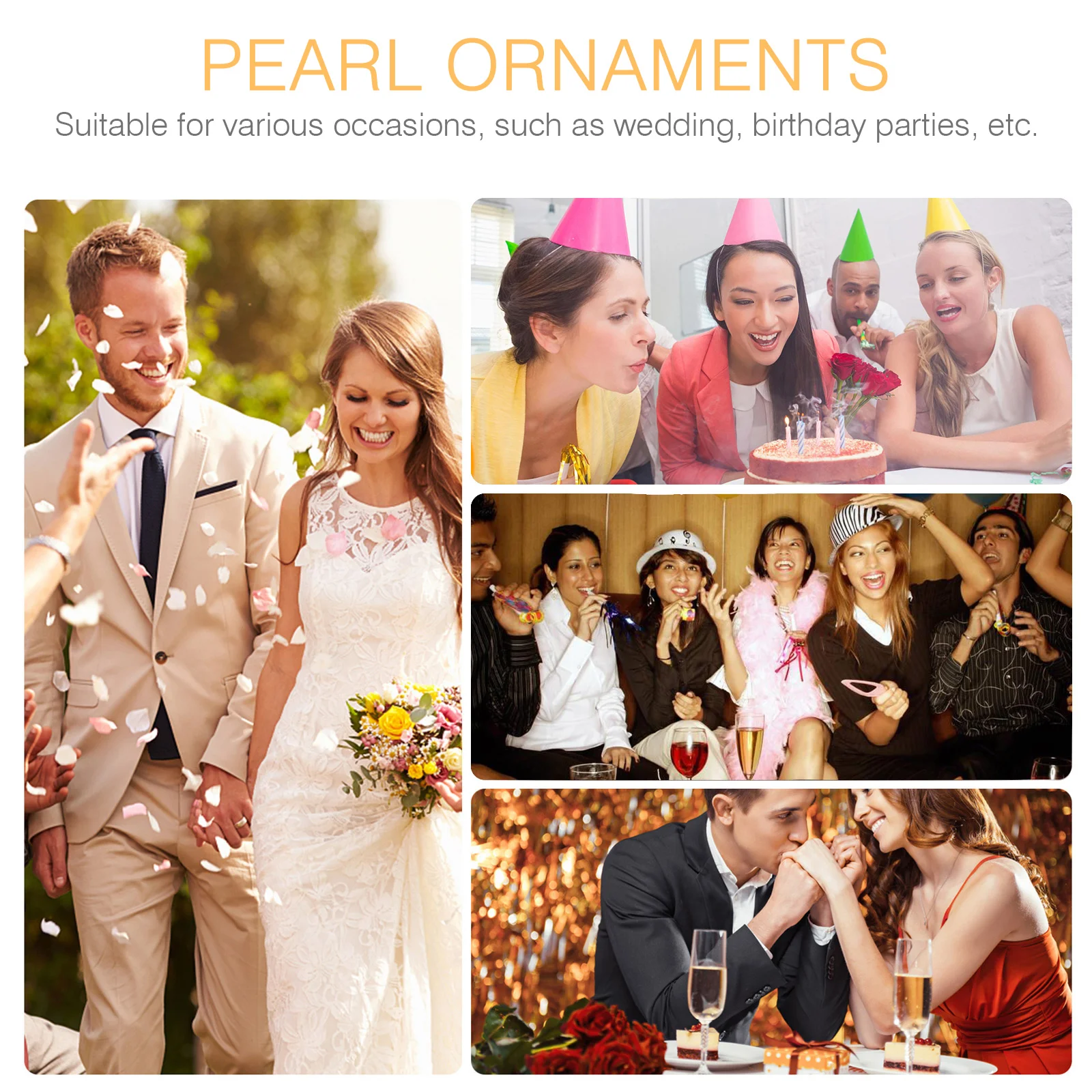 125 шт. ваза с жемчугом украшения для свадебной церемонии искусственный круглый