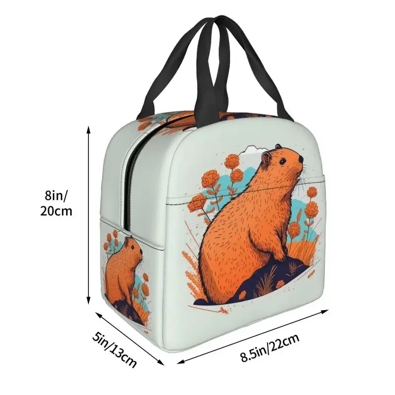 Милый гигантский Ланч-бокс капибара на заказ Женский термоохладитель