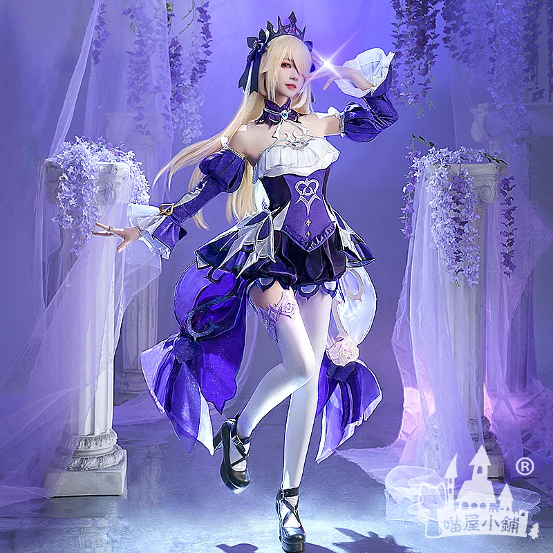 

Костюм косплея COS-KiKi аниме «Genshin Impact Fischl», элегантный милый костюм для вечеринки на Хэллоуин