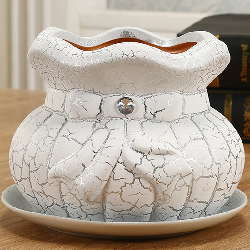 

Роскошные фарфоровые цветочные горшки в скандинавском стиле, современные ручные цветочные горшки, креативные керамические полупианиты, ук...