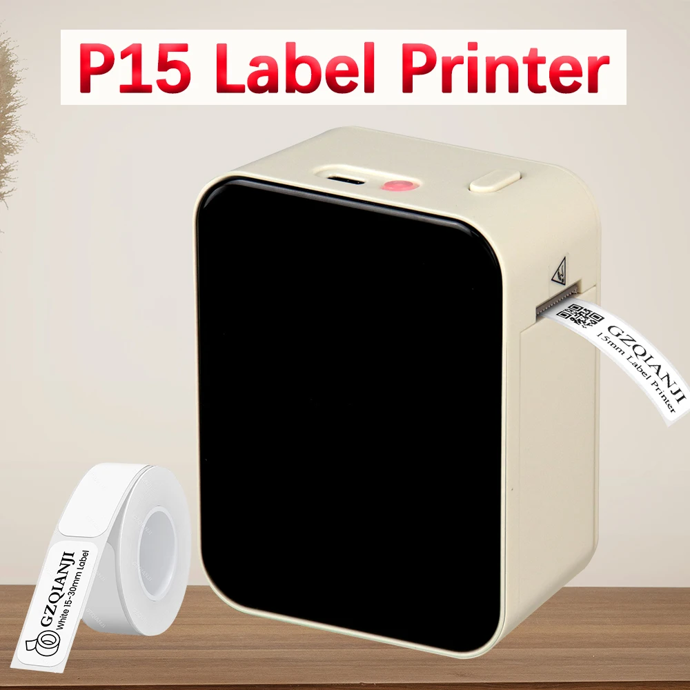 

Mini P15 Thermal Label Printer Similar as D11 D101 D110 Labeling Machine Bluetooth Inkless Maker or Adhesive Sticker Rolls Paper