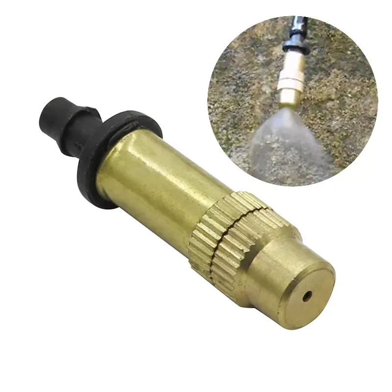 

NEW2022 1/4" Copper Atomized Agriculture Greenhouse Garden Watering Sprinkler Mist Irrigation Spray Nozzles Brass Water Fog