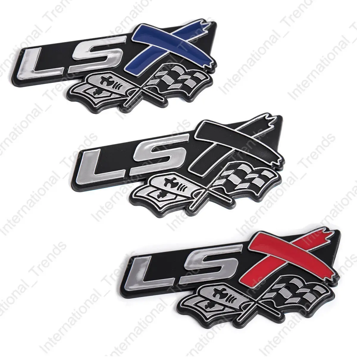 LSX Flag Car Fender Side Sticker Emblem Badge for Camaro Corvette Silverado 454 350 376 Car Assessoires