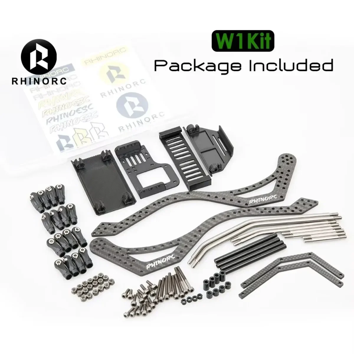 RhinoRC W1 шасси 317 мм 1/10 булавки гусеничного типа