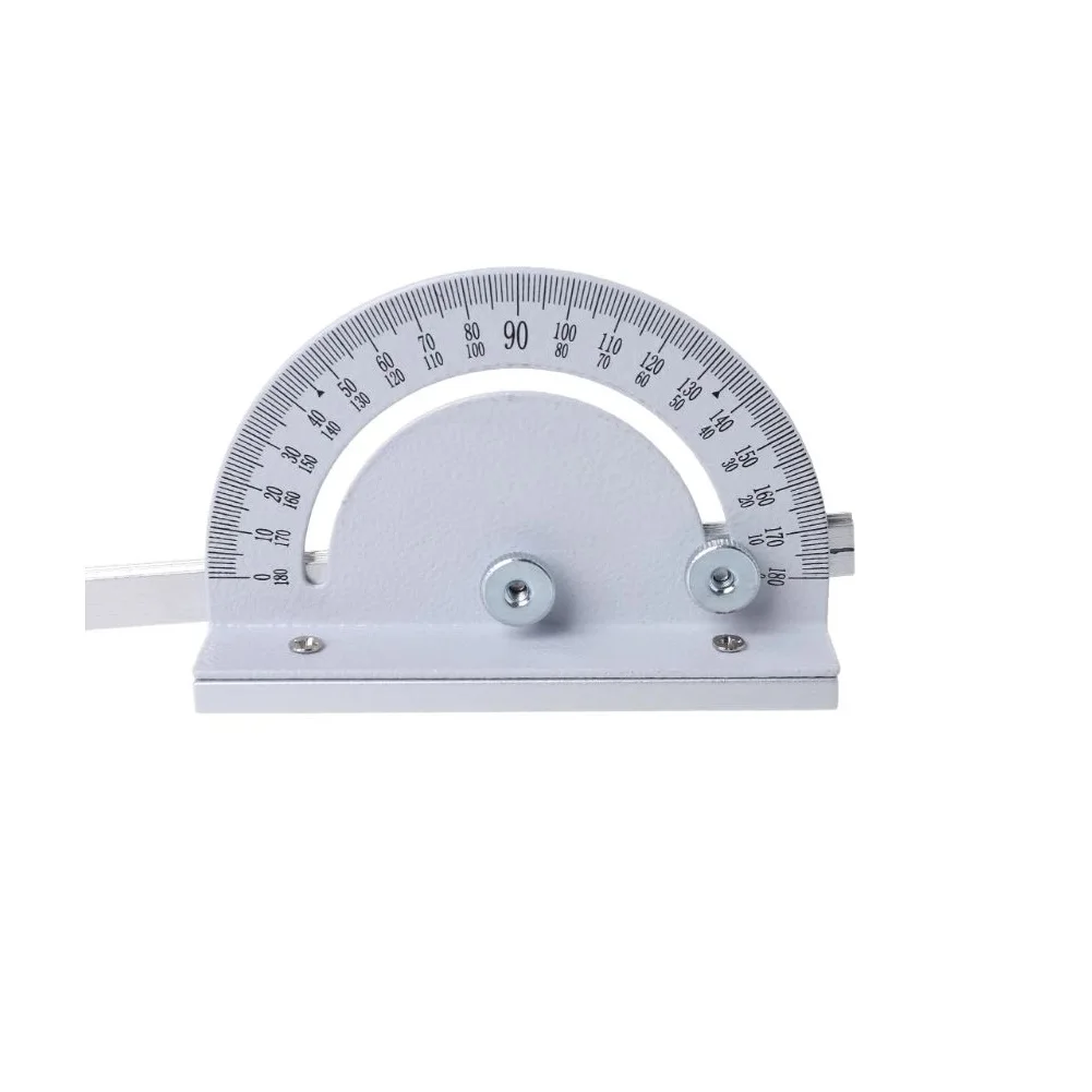 

180*90mm Angle Ruler T-slot Silver Metal Circular Router Miter Gauge With Large Grip For Mini Table Saw Woodworking Tool DIY