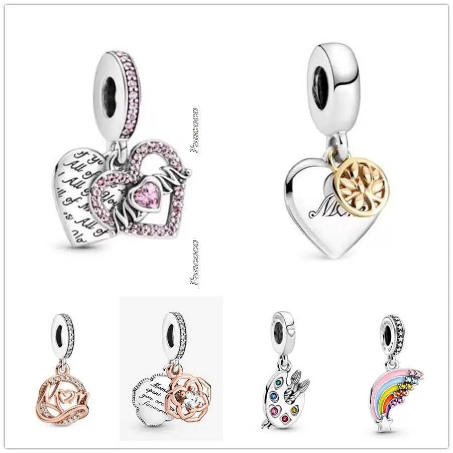 

Authentic 925 Sterling Silver Passions Artists Palette Dangle Charm Beads Fit Women Pandora Bracelet Necklace Jewelry