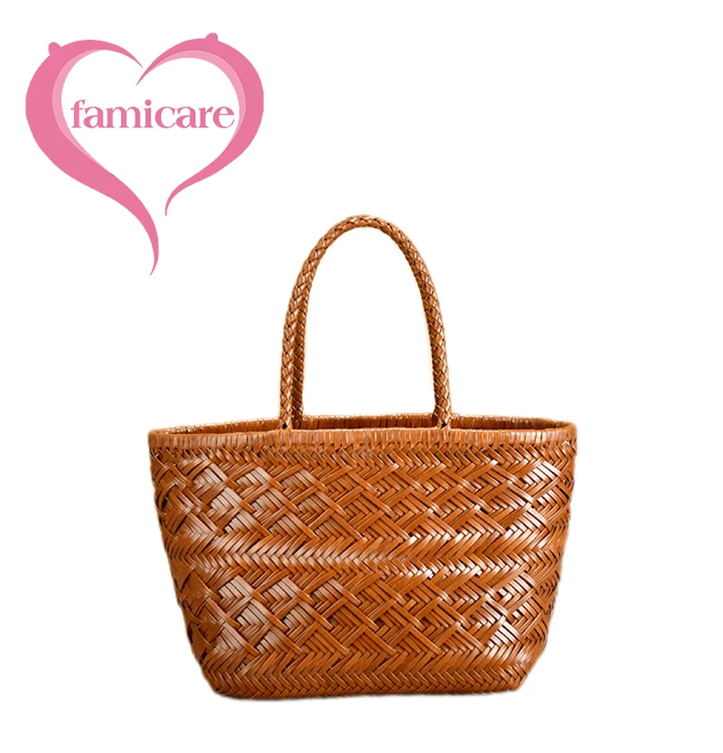 Women's Bags Spring And Summer French Style Woven Bag Pure Handmade Vegetable Basket Pack New Casual Versatile Female Handbag