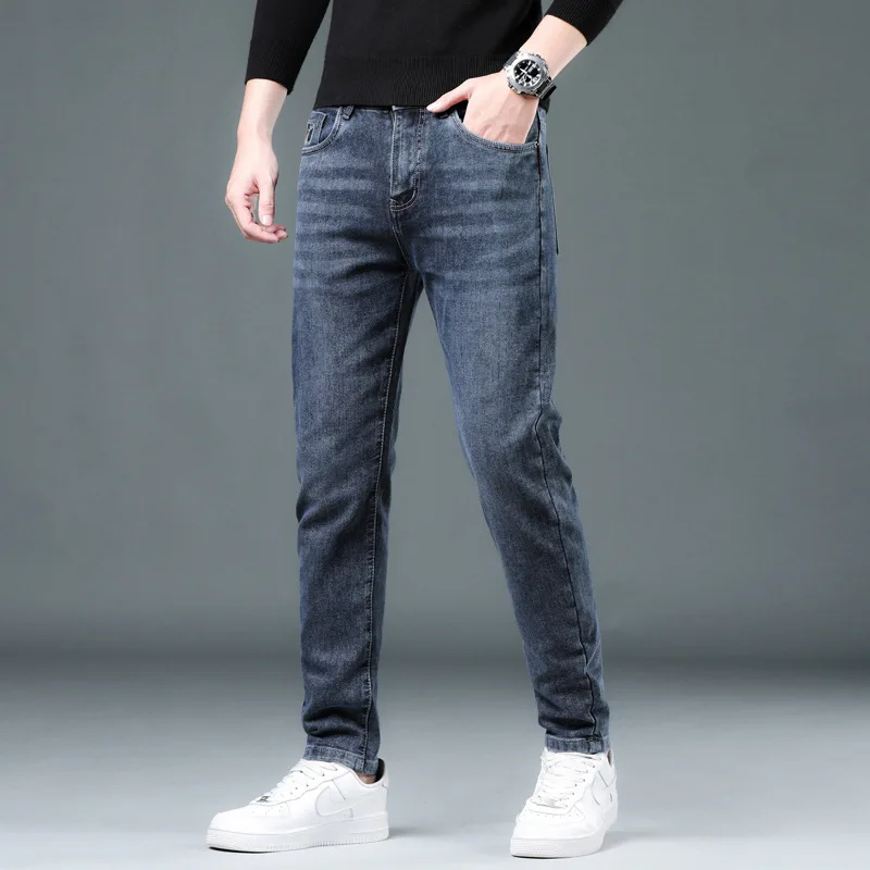 Men Jeans Men Pants Autumn And Winter New Thickening Warm Casual Youth Fashion All-Match Men's Pants