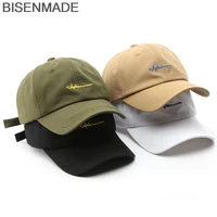 bisenmade baseball cap for men and women fashion letter embroidery snapback hat hard pre curved caps summer visors sun cap 2022