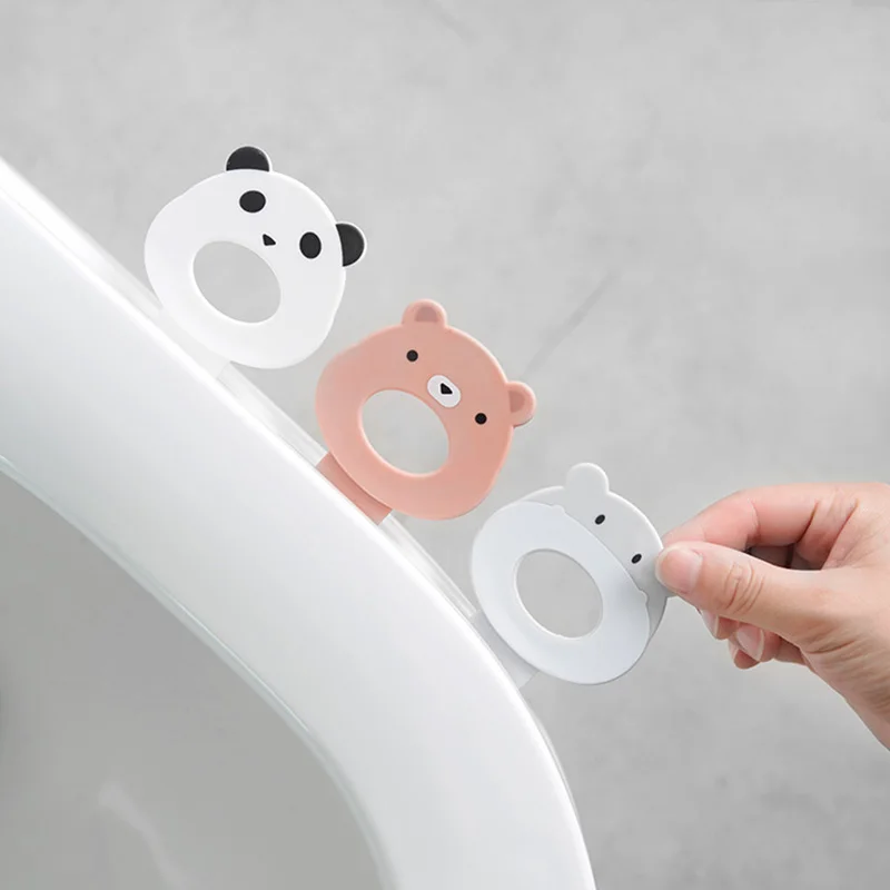 

2Pcs Home Cartoon Animal Toilet Seat Lifter Avoid Touching Closestool Seat Cover Lift Device Handle Bathroom Accessories