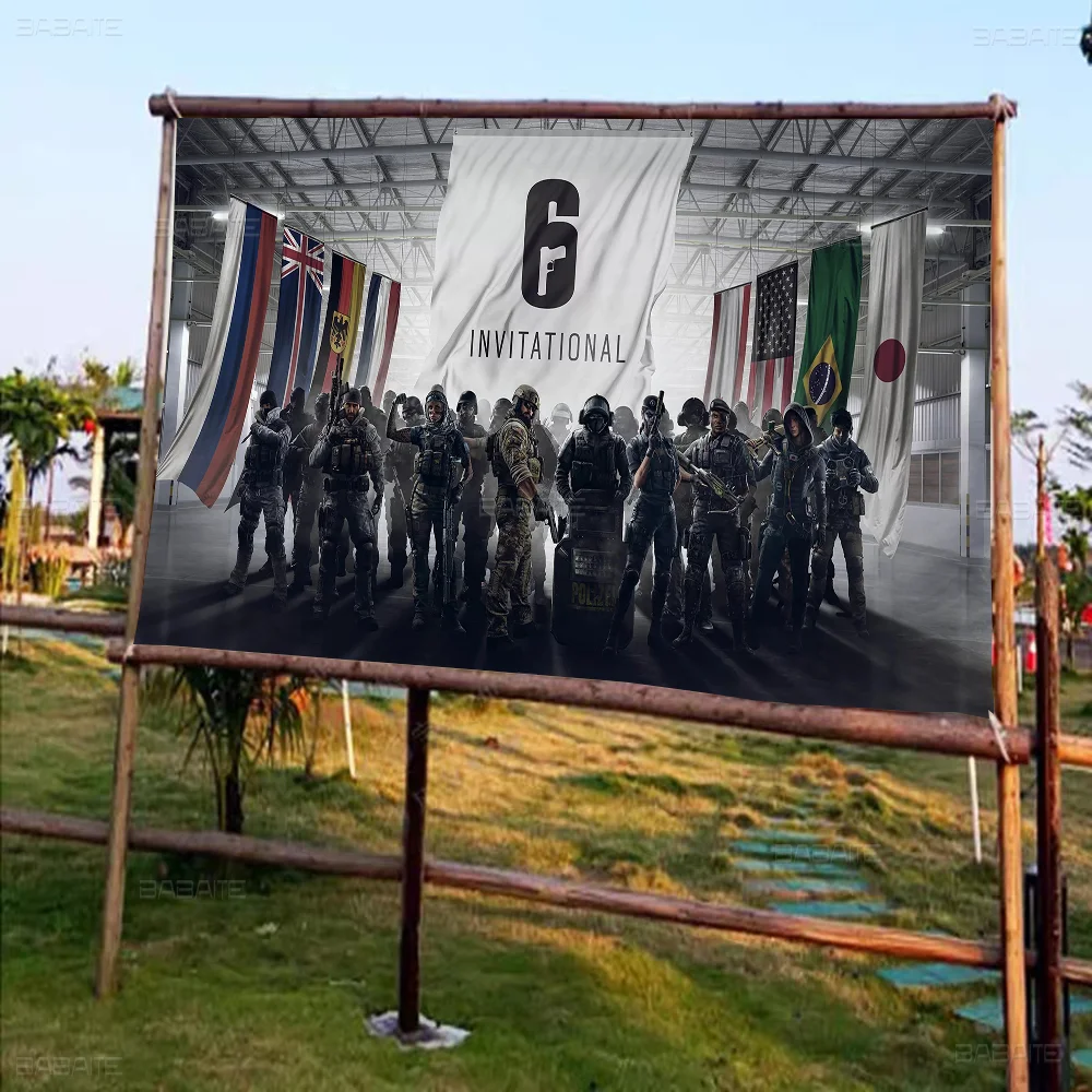 Game R-RainbowS-Sixs Tom C-Clancy Banner INS Style Outdoor Party Decoration Atmosphere Flag