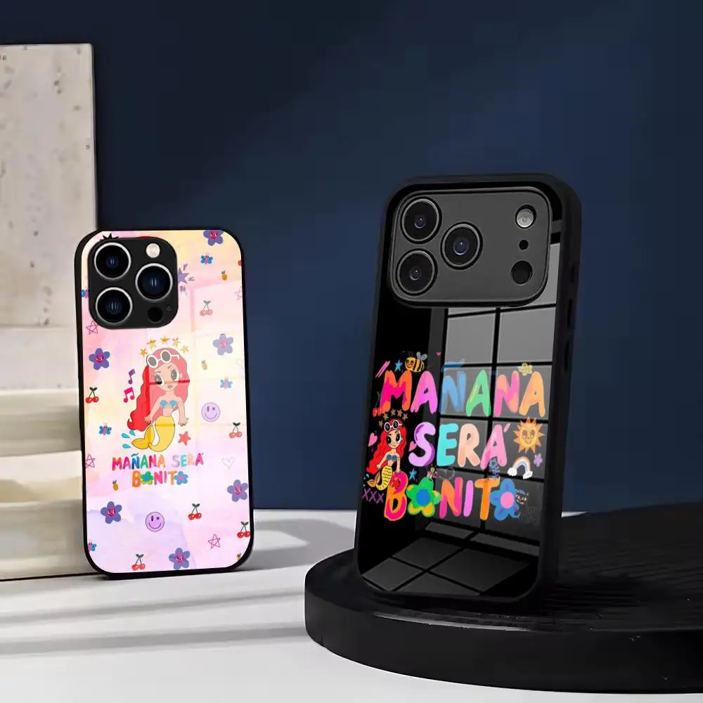 Фото Чехол для телефона Karol G Manana Sera Bonito из закаленного стекла для iPhone 17 Air 16 15 Pro Max 14 13 12 Plus, Samsung S26 S25 №1