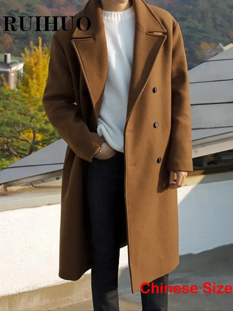 

Solid Long Jackets For Men Winter Chinese Size 3XL Korean Fashion Men Coats Winter 2022 Winter New Arrivals