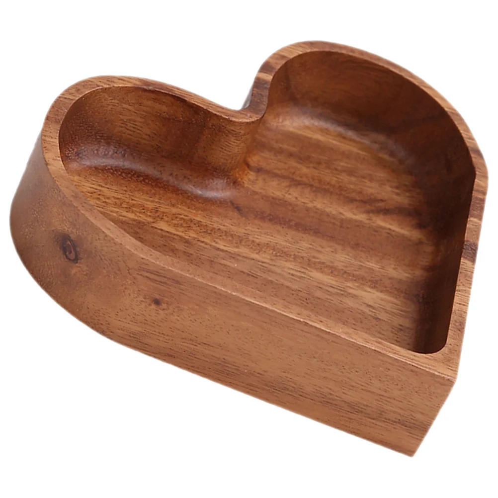 

Wood Tray Heart Jewelry Plate Serving Storage Wooden Trinket Holder Shape