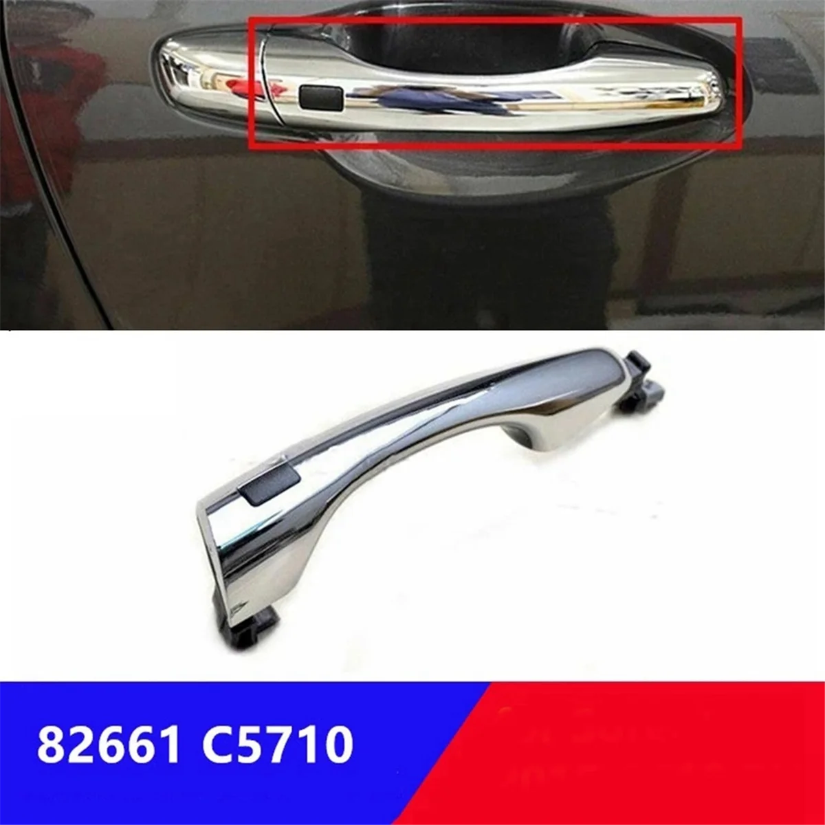 Правая передняя индуктивная внешняя ручка двери с кнопкой 82661-C5710 для Kia Sorento 2015-2018