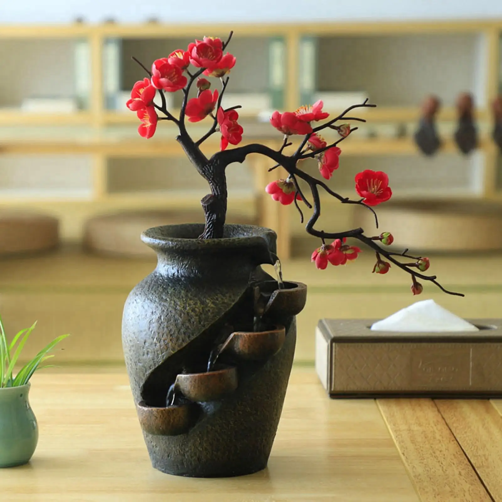 

Creative Indoor Water Fountain Waterfall Zen Relaxation for Home Decorations