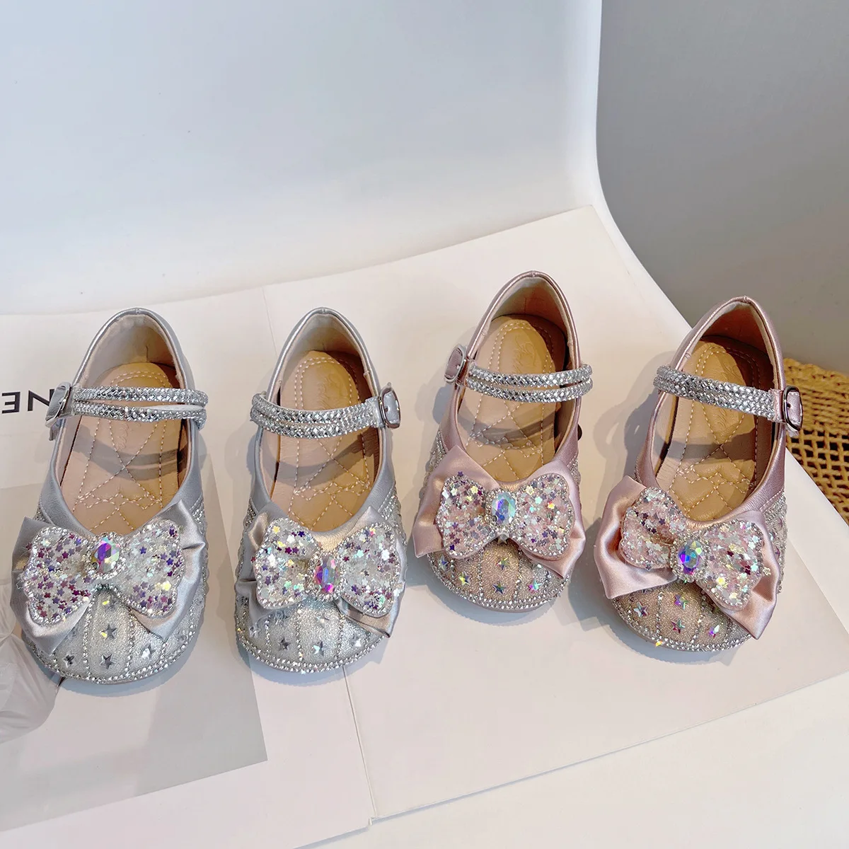 

Кожаные туфли с блестками для девочек, детские танцевальные туфли, повседневная обувь для маленьких девочек, Мэри Джейн, весна