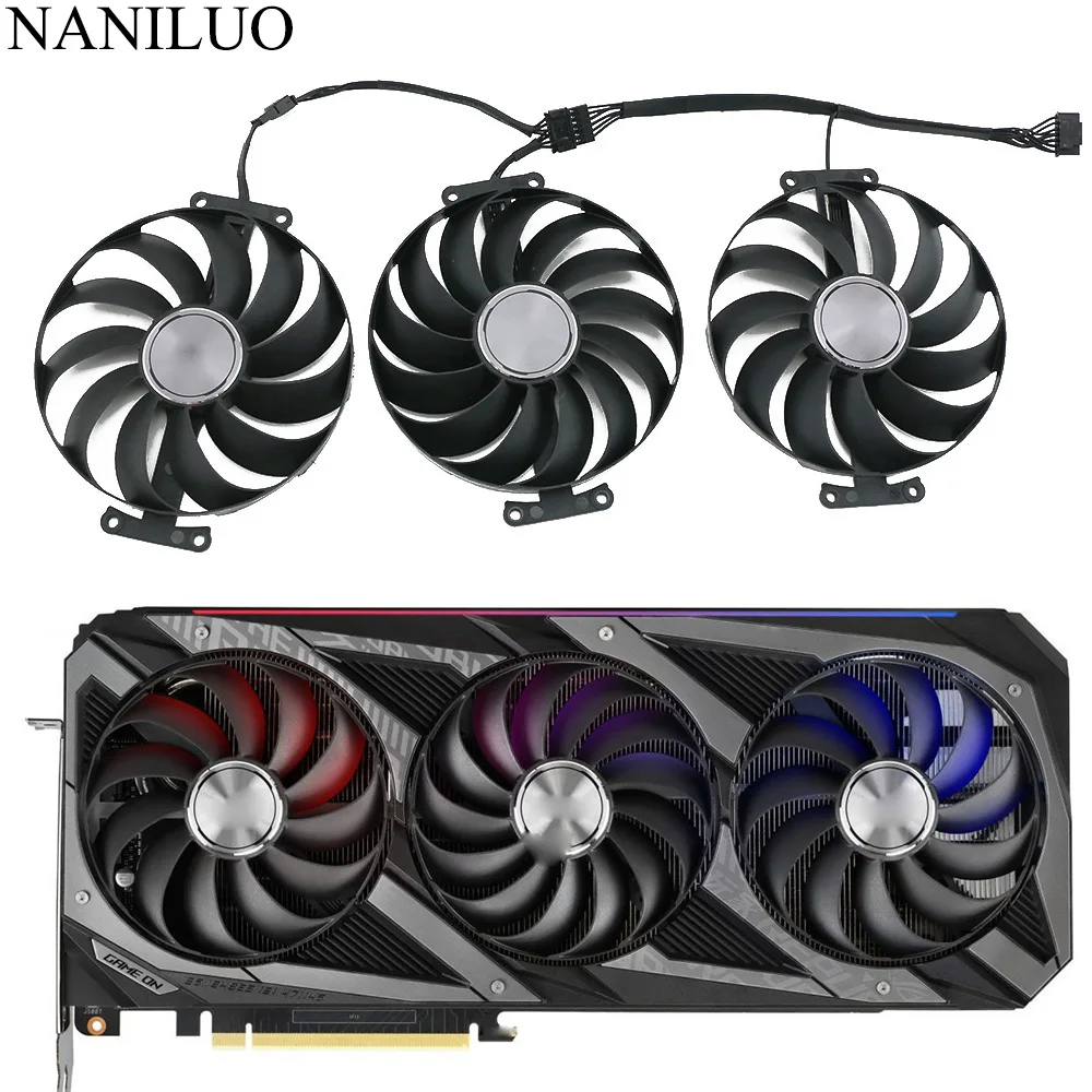 95mm T129215SU RTX3080 RTX3090 For ASUS ROG STRIX OC GeForce RTX 3060 Ti 3070 3080 3090 Graphic Card Cooler Fan