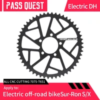 pass quest offroad electric bike light bee 48t 52t 58t motorcycle sprocket for sur ron light bee x s bicycle aluminum sprocket