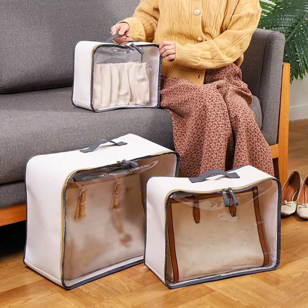 

Handbag Organizer for Wardrobe Closet Transparent Moistureproof Waterproof Anti-Dust Protective Storage Bags Hanger Pouch